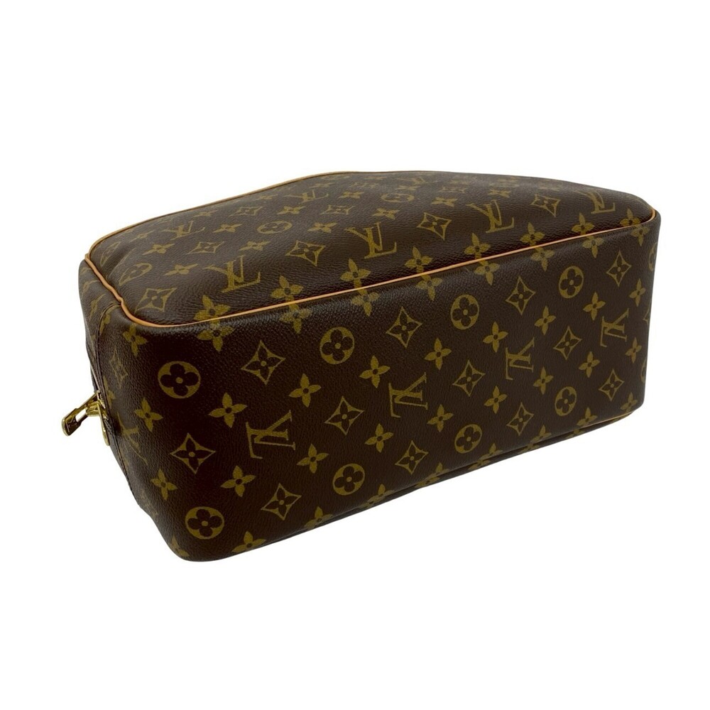 LOUIS VUITTON Authentic Vintage Brown Monogram Leather Deauville Boston Bag - Picture 8 of 10